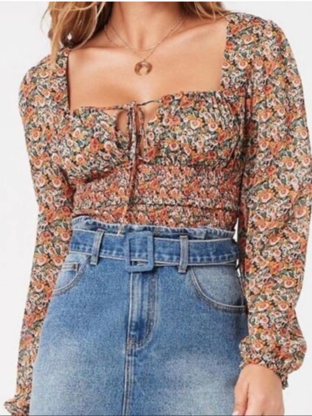 MINKPINK Fleetwood Floral Chiffon Top Blouse in Multi Size Extra Small (XS)